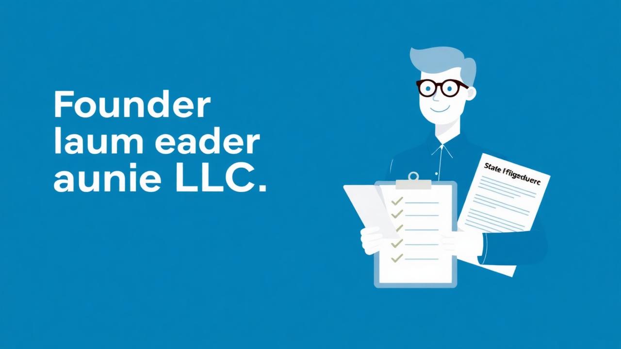 Founder holding a checklist and state filing documents to start an LLC